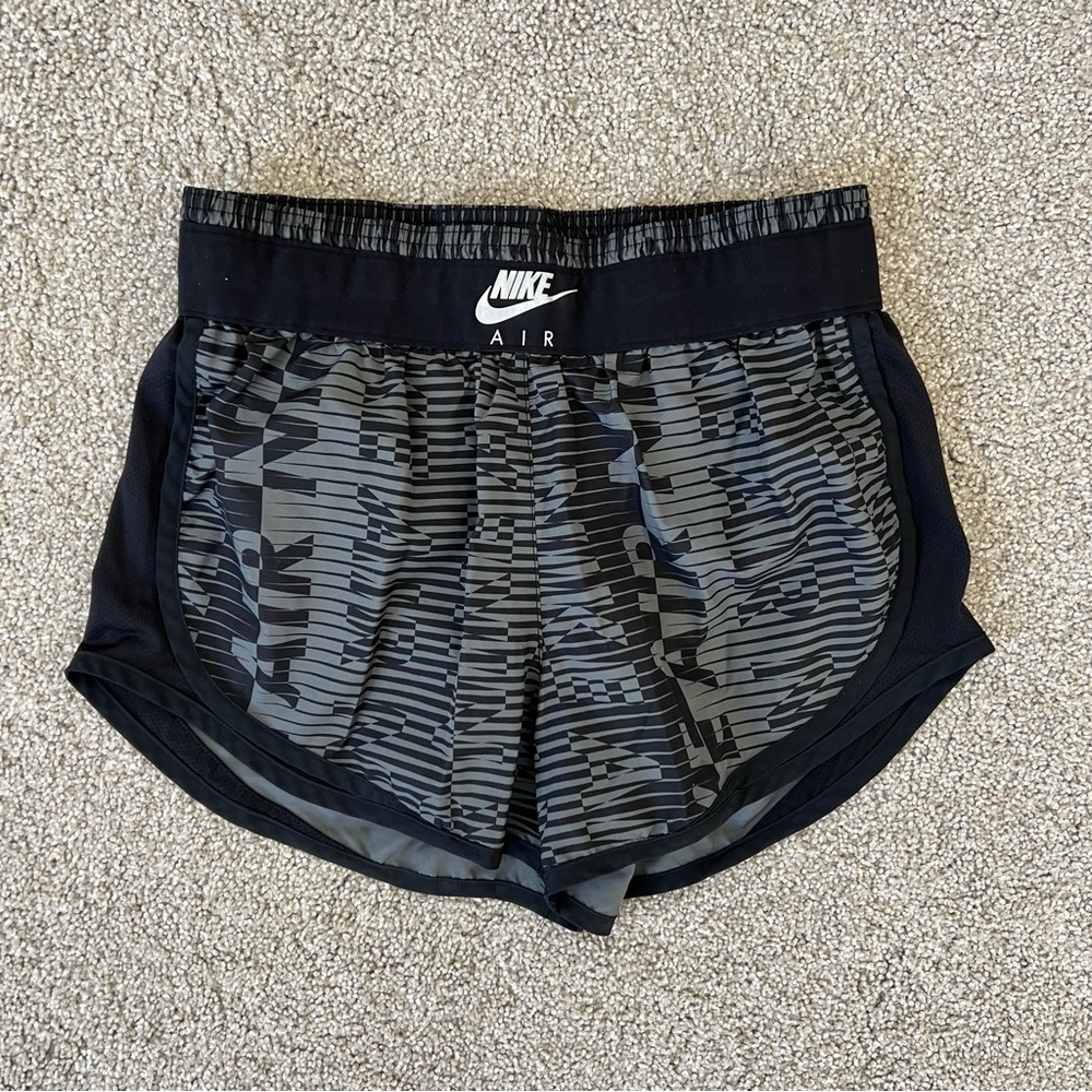 Nike Air Striped Black and Gray Shorts, women’s running shorts